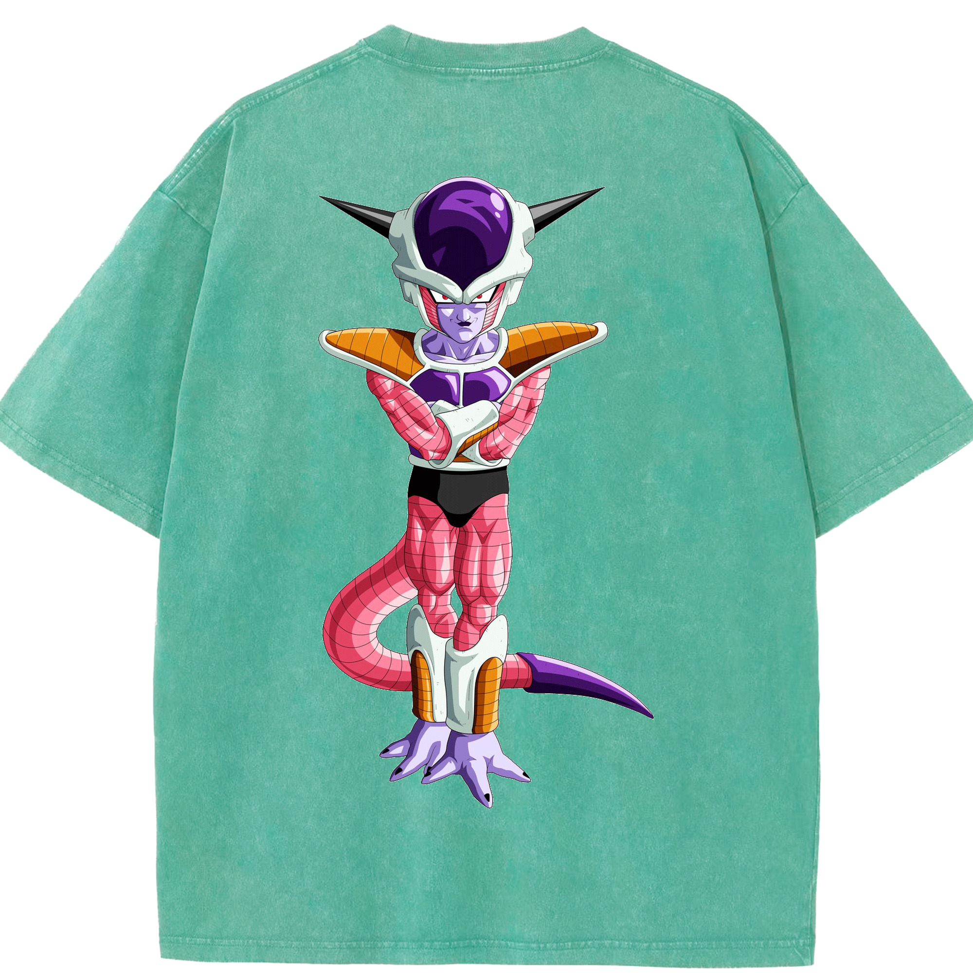 （画像用） ドラゴンボール フリーザ DRAGON BALL Frieza 綿100% ヴィンテージ風 半袖Tシャツ（背面プリント）